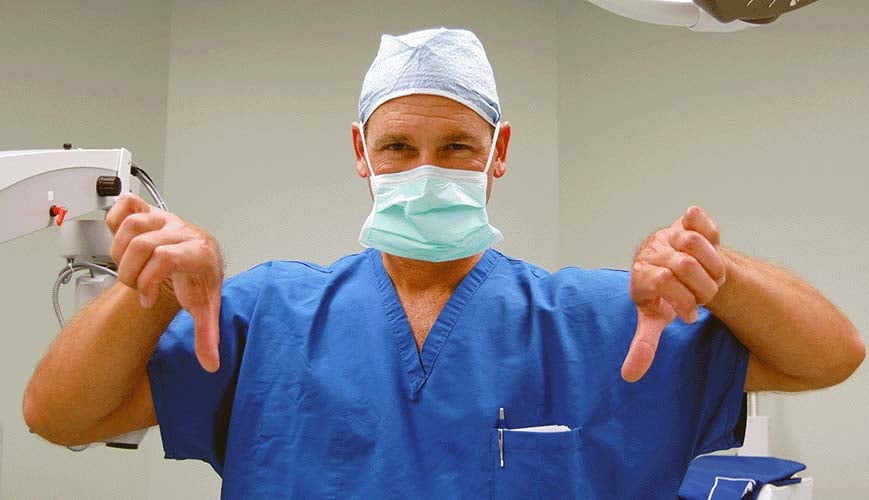 Surgeon Thumbs Down