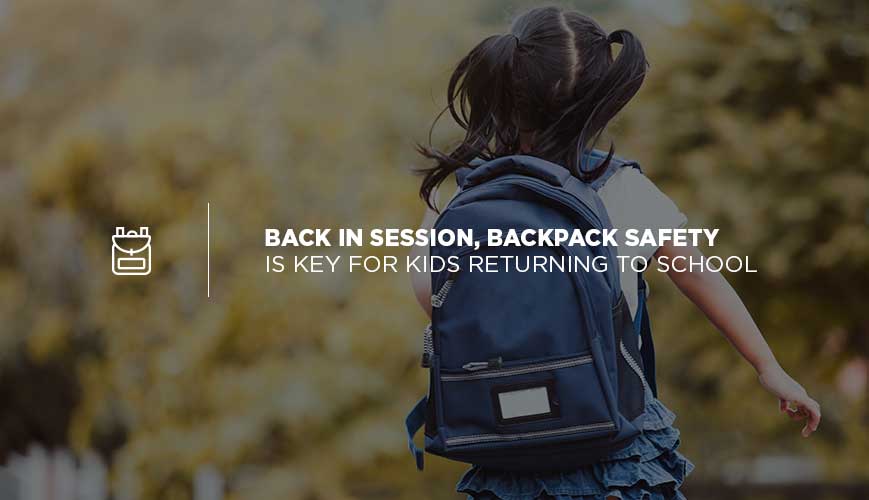 De vuelta en la sesión, la seguridad de las mochilas es clave para los niños que regresan a la escuela